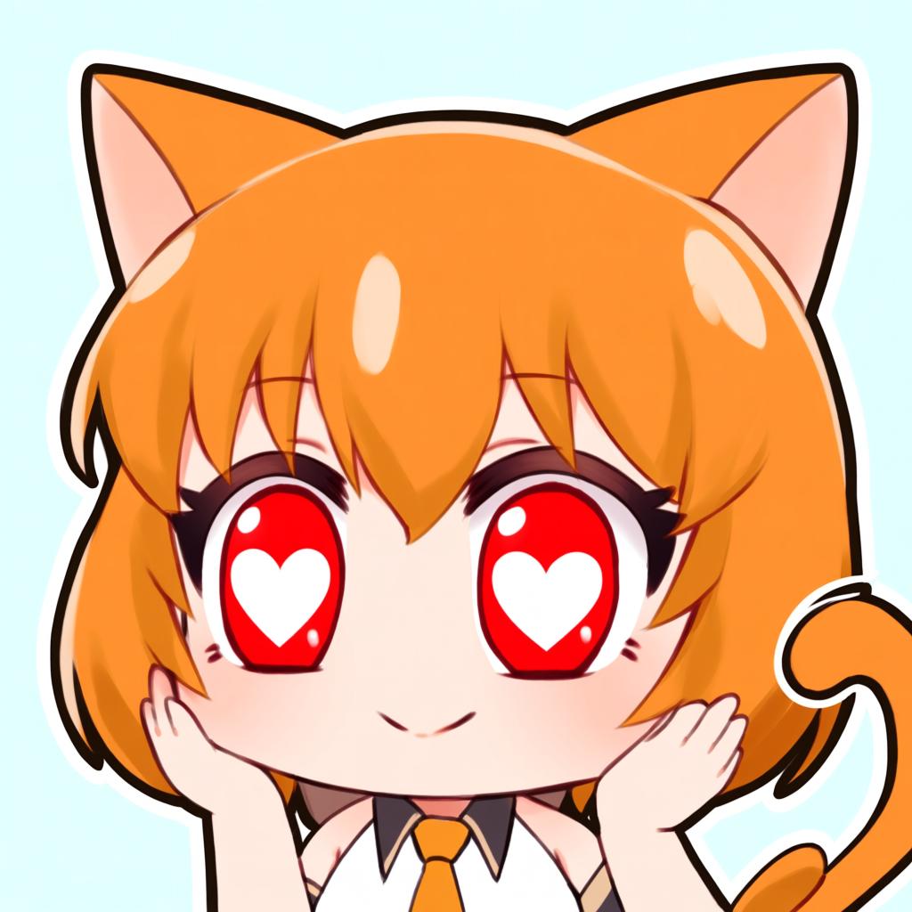 Step 0 - the base model before any training. A cute catgirl, but not Mal